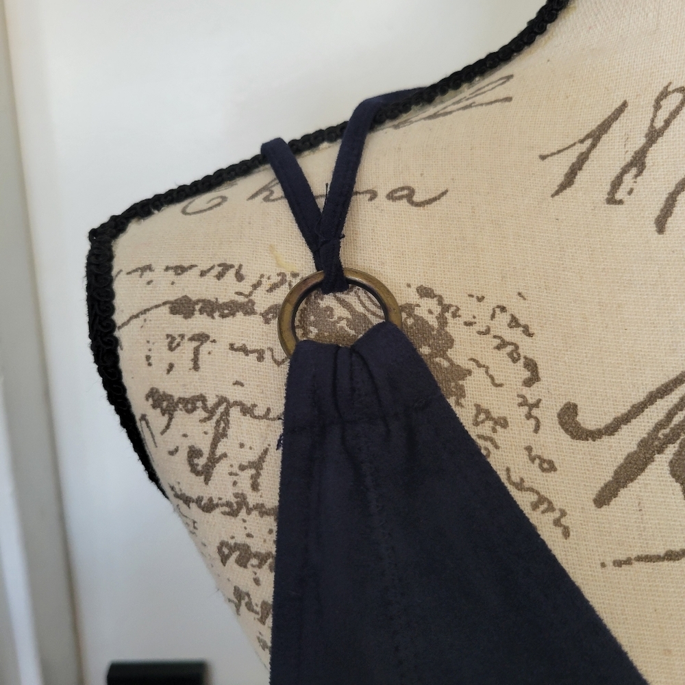 Intimately Free People Navy Vegan Suede Sexy Mini Dress Size M - Picture 8 of 12